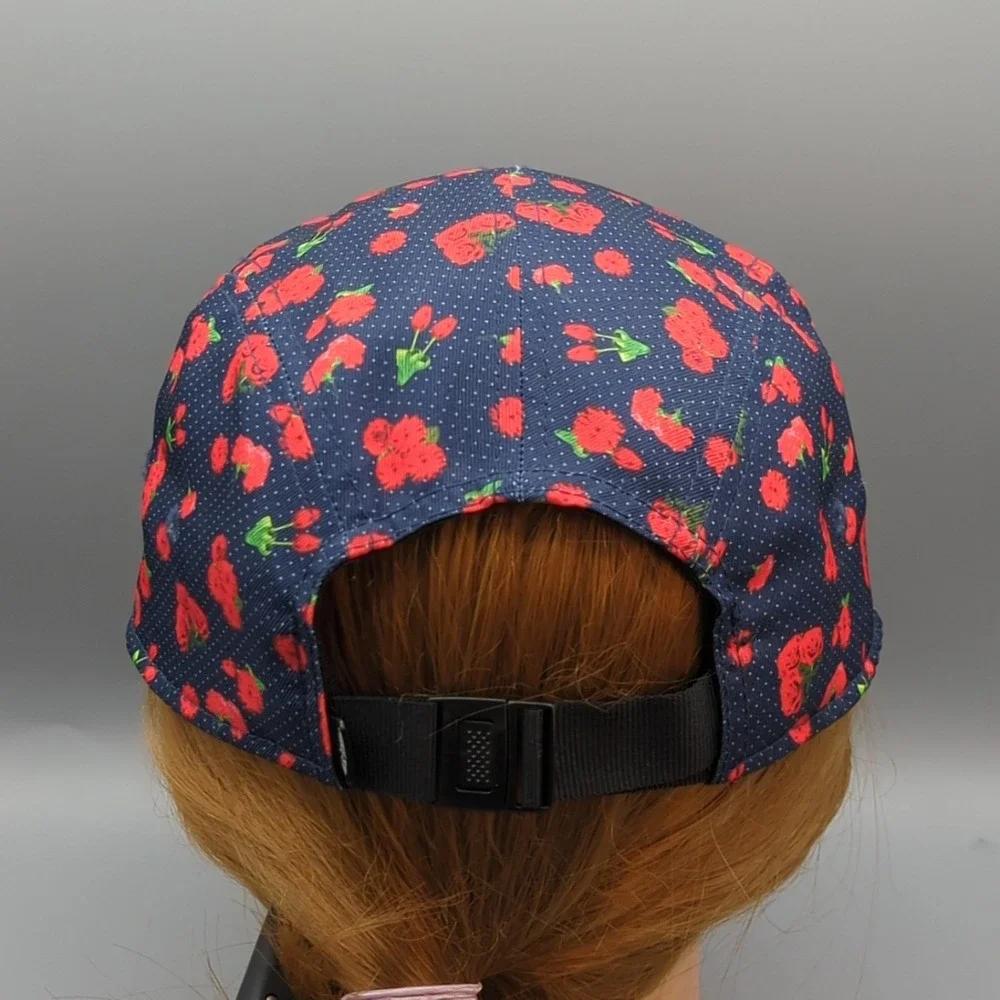 Nike SB 5 Panel Hat Cap OSFM Skateboarding Roses Floral Strapback All Over Print